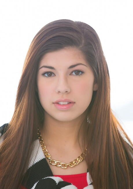 Hot american dark hair teen Ava Taylor in panties reveals big boobs and ass 